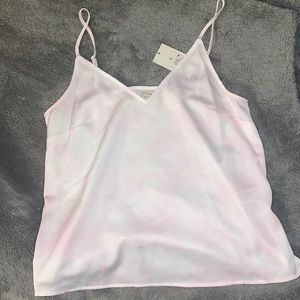 Light pink&white cami tank top.